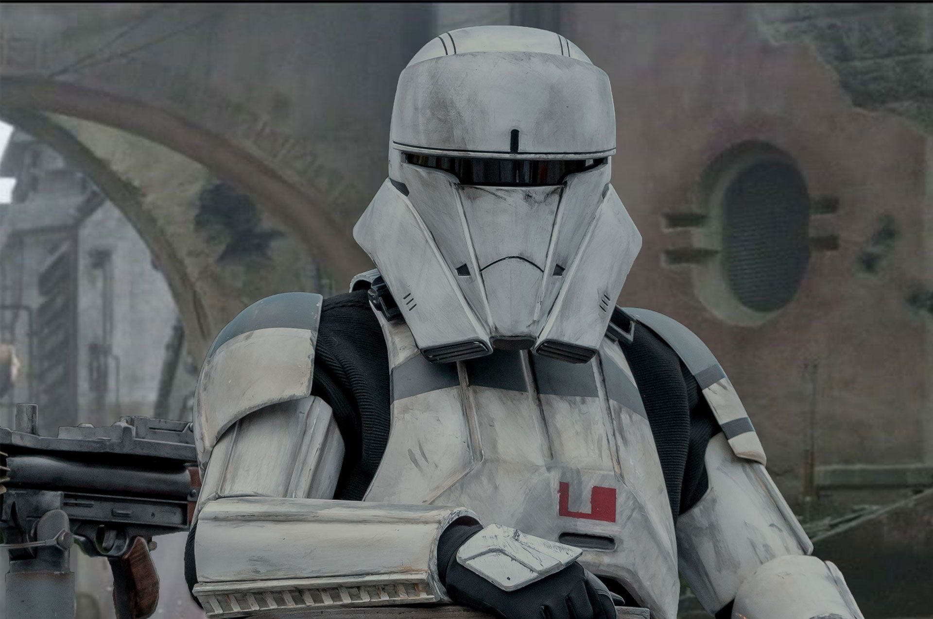 Tank trooper at charity appearance